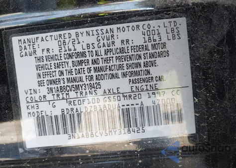 2021 Nissan Sentra Sv Xtronic Cvt from USA, damaged, VIN 3N1AB8CV5MY318425